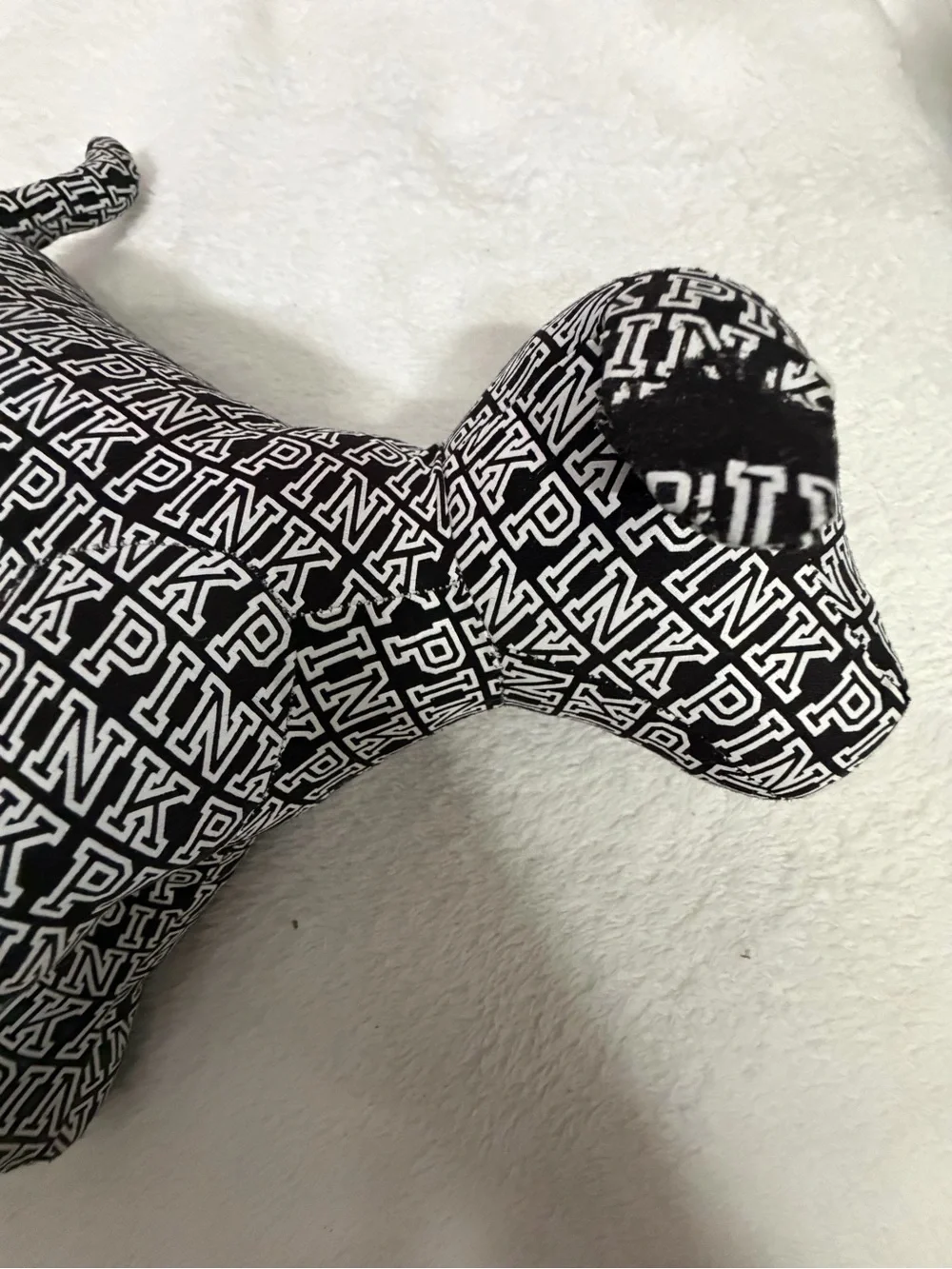 PINK Victoria's Secret Black & White Logo Dog Pillow
